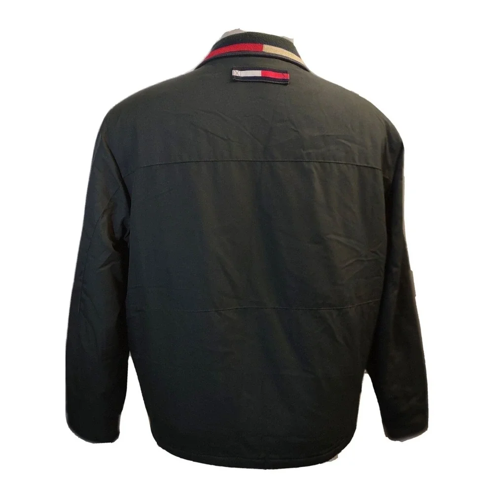 Tommy Hilfiger Jacket L Mens Size Large Vintage Coat Logo‎ RN 77806 Green